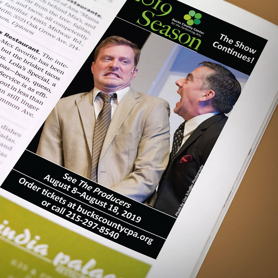 Bucks County Center for the Performing Arts Advertising